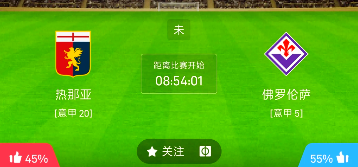 佛罗伦萨冲击前四，面对热那亚能否取胜？的简单介绍